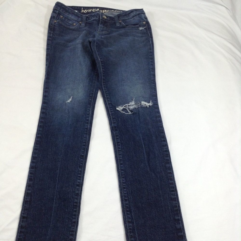 Bullhead Hermosa Dark Wash Super Skinny Distressed Jeans Size 9JR
